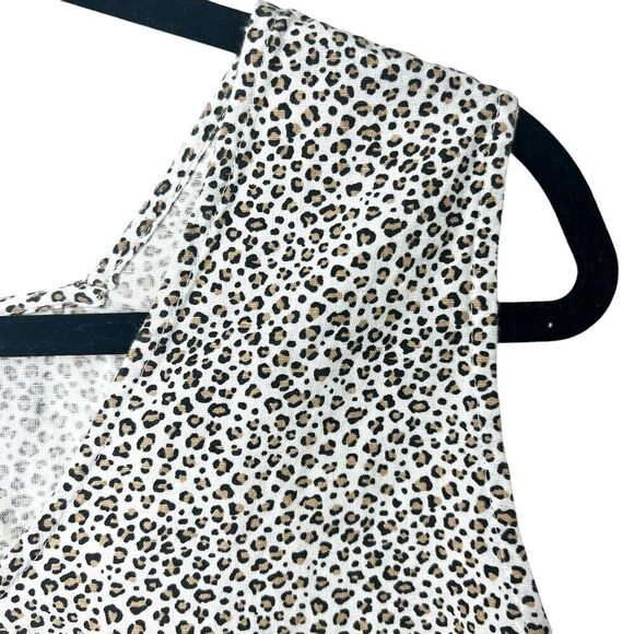 Saint Helena Sleeveless Cotton/Linen Dress Animal Print Cheetah Leopard Sz S - Picture 5 of 8